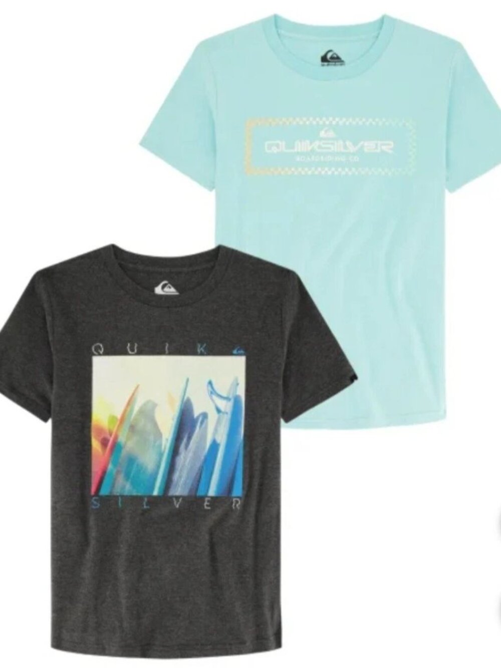 NEW Quiksilver Youth 2-pack Short Sleeve T-Shirt Tee Large 14/16